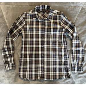 Women's J.Crew Multicolor Long Sleeve Plaid Button Down Cotton Shirt Size 00